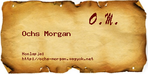 Ochs Morgan névjegykártya